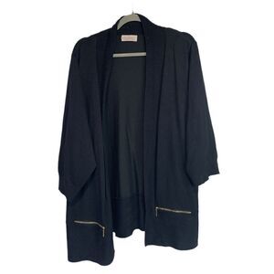 𝅺PHILOSOPHY Black Knit Open Front Sweater